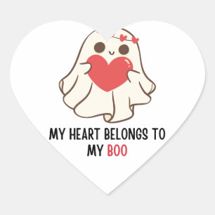 Pegatina En Forma De Corazón Mi corazón pertenece a mi novio feliz día de San