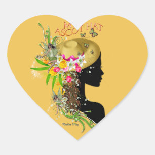 Pegatina En Forma De Corazón Mi Gorra Ascot