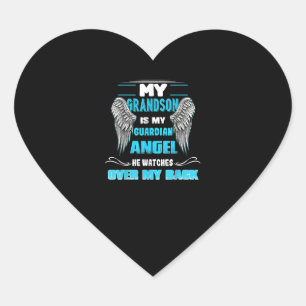 Pegatina En Forma De Corazón Mi nieto es mi ángel de la guarda
