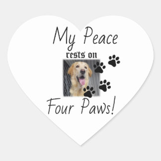 Pegatina En Forma De Corazón Mi paz descansa en cuatro varas - Cute Pet Lover C