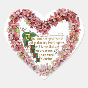 Pegatina En Forma De Corazón Mi propio Valentine dulce