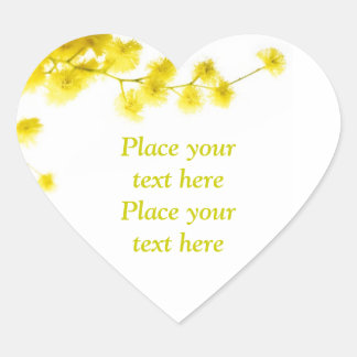 Pegatina En Forma De Corazón Mimosa