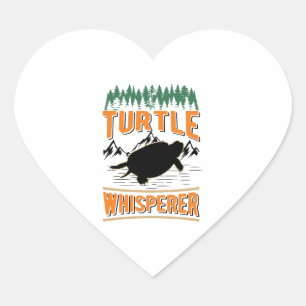 Pegatina En Forma De Corazón Mini de Turtle Whisperer