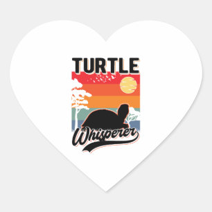 Pegatina En Forma De Corazón Mini de Turtle Whisperer