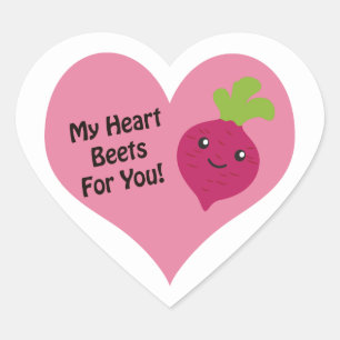 Pegatina En Forma De Corazón Mis remolachas del corazón para usted