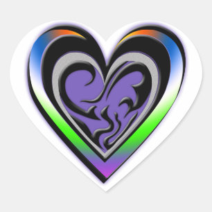 Pegatina En Forma De Corazón Misterio