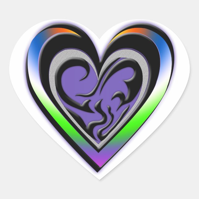 Pegatina En Forma De Corazón Misterio (Anverso)