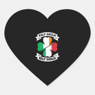 Pegatina En Forma De Corazón Mitad gaélico italiano irlandés mitad gaélico Sain