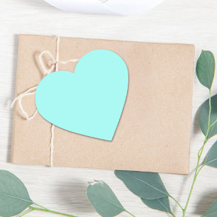 Pegatina En Forma De Corazón moda minimalista giratoria aqua azul turquesa
