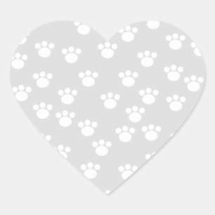 Pegatina En Forma De Corazón Modelo blanco y gris claro de la impresión de la