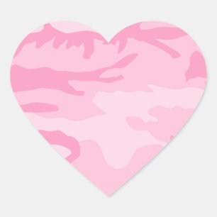 Pegatina En Forma De Corazón Modelo rosado de Camo