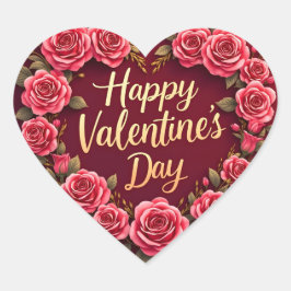 Pegatina En Forma De Corazón Modern Beautiful Luxury Floral Love Collection
