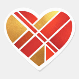 Pegatina En Forma De Corazón Modern Geometric Love Hearts Sticker Pack