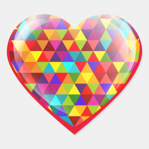 Pegatina En Forma De Corazón Moderno Elegante Tendy Mejor Amor Popular