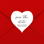 Pegatina En Forma De Corazón Moderno Limpiar Guardar la Invitación del Boda de<br><div class="desc">Presentamos nuestro "Modern Clean Save the Date Boda Invitación Heart Pegatina", donde la sencillez se encuentra con el más sincero encanto. Con su diseño elegante y su entrañable forma cardíaca, este pegatina resume la esencia del romance moderno. Sus líneas depuradas y su elegancia subestimada lo convierten en una adición versátil...</div>