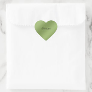 Pegatina En Forma De Corazón Moderno lindo Gradiente verde sólido Patrón de ond