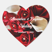 Moderno Roses Rojos Floral Elegante Boda Floral