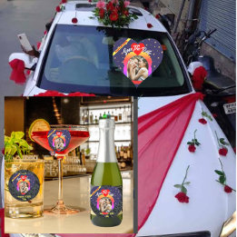 Pegatina En Forma De Corazón Moderno y elegante Personalizado VIP Boda de fotog