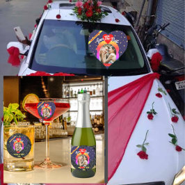 Pegatina En Forma De Corazón Moderno y elegante Personalizado VIP Boda de fotog