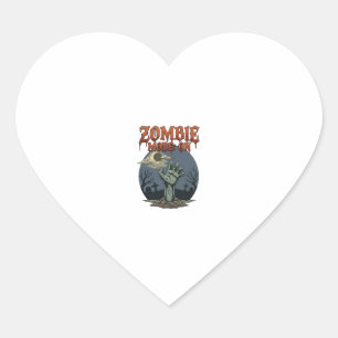 Pegatina En Forma De Corazón Modo Zombie Halloween Mano Cementerio Luna_1