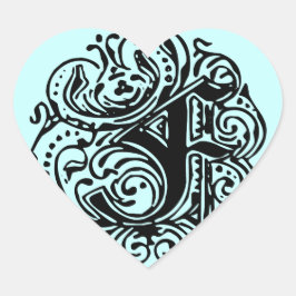 Pegatina En Forma De Corazón Monarquia "F"