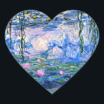 Pegatina En Forma De Corazón Monet: Lilies de agua 1919<br><div class="desc">Claude Monet: Water Lilies Red,  1919,  Impresionismo arte arte taza de café.</div>