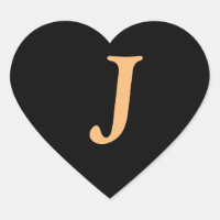 Monograma J color de oro en negro de medianoche, H