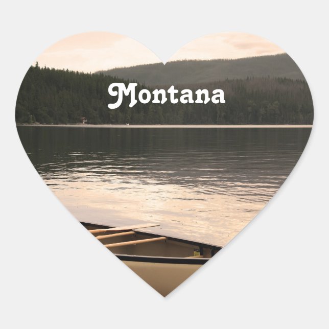 Pegatina En Forma De Corazón Montana (Anverso)