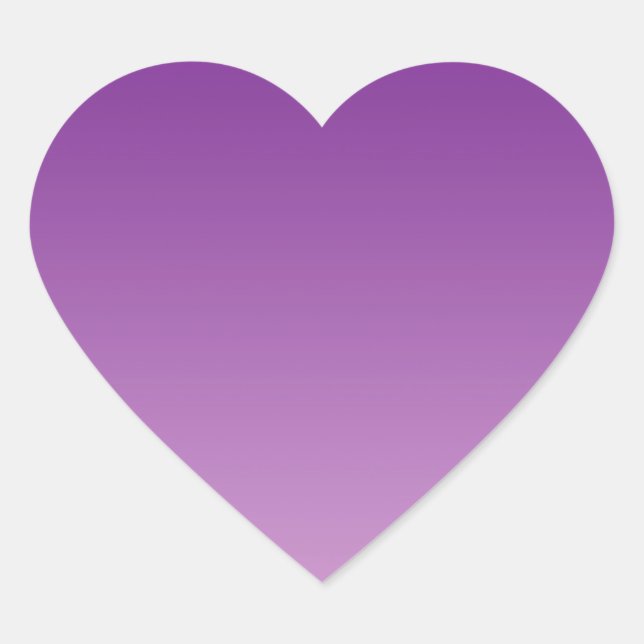 Pegatina En Forma De Corazón Morado Ombre (Anverso)