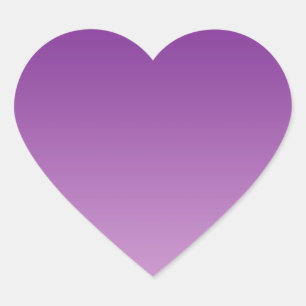 Pegatina En Forma De Corazón Morado Ombre