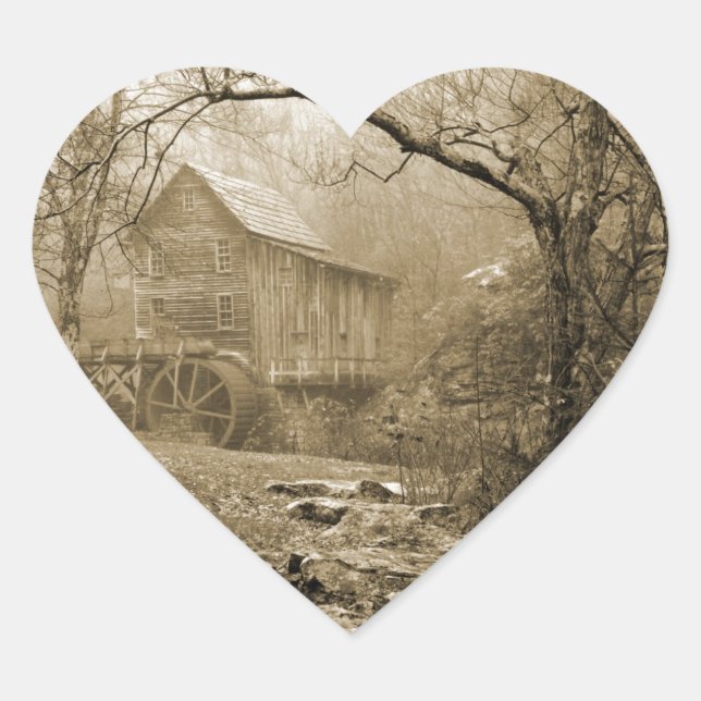 Pegatina En Forma De Corazón Morning Mist (Anverso)