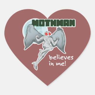 Pegatina En Forma De Corazón ¡Mothman cree en mí! | Punto agradable, WV