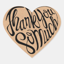 Muchas gracias en forma de corazón en 4 idiomas