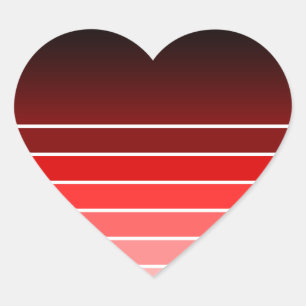 Pegatina En Forma De Corazón muestra roja