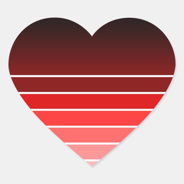 Pegatina En Forma De Corazón muestra roja (Anverso)