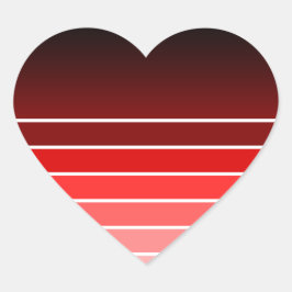 Pegatina En Forma De Corazón muestra roja