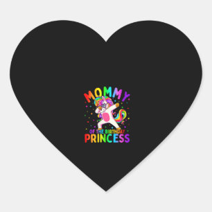 Pegatina En Forma De Corazón Mujeres Mamá del Cumpleaños Princesa Niña Dabbing