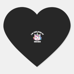 Pegatina En Forma De Corazón Mujeres Soy ese tipo de unicornio - Estilo de vida