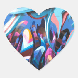 Pegatina En Forma De Corazón Muro de graffiti de Guay