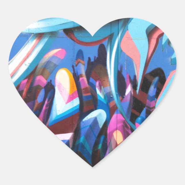 Pegatina En Forma De Corazón Muro de graffiti de Guay (Anverso)