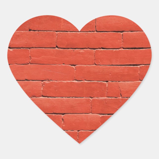 Pegatina En Forma De Corazón Muro Naranja rojo (Anverso)