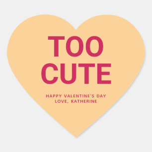 Pegatina En Forma De Corazón Muy divertido El día de San Valentín personalizado