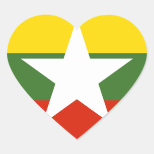 Pegatina En Forma De Corazón myanmar