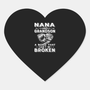 Pegatina En Forma De Corazón Nana Y Grandson Un Bono Que No Se Puede Romper Gra