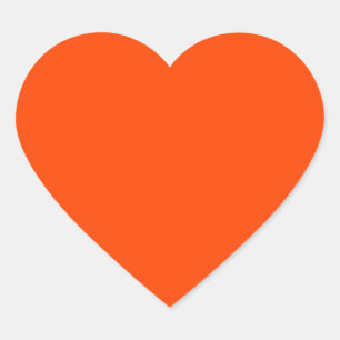 Pegatina En Forma De Corazón naranja de color rojo