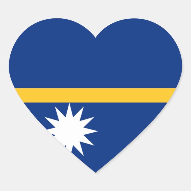 Pegatina En Forma De Corazón nauru (Anverso)