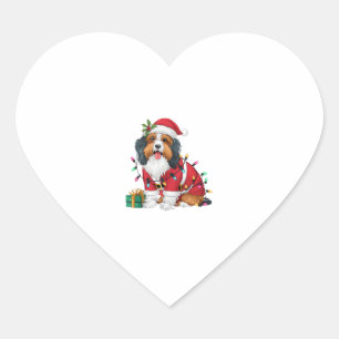 Pegatina En Forma De Corazón Navidad en La Habana Encendiendo Perro en Santa Ha