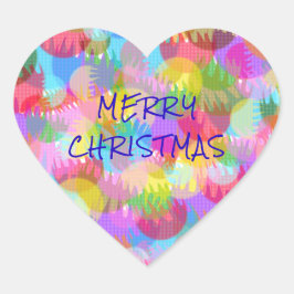 PEGATINA EN FORMA DE CORAZÓN NAVIDAD FERRY DE COLORES ESPARTAMENTE PERSONALIZAD