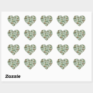 Pegatina En Forma De Corazón Navidad Nessie Monstruo del Lago Ness Acogedores C