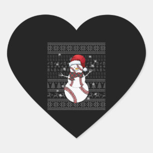 Pegatina En Forma De Corazón Navidades Béisbol 21